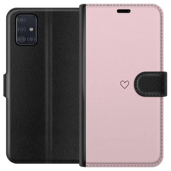Pung Taske til Samsung Galaxy A51 med Lille Hjerte