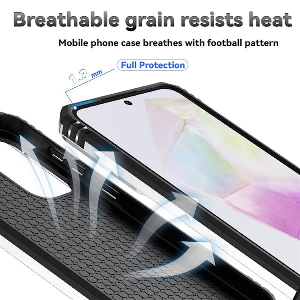 Mobilskal till Galaxy A36/A56 Kickstand PC + TPU - Silver Silver