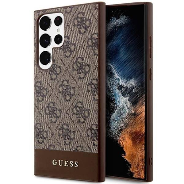 Guess Galaxy S24 Ultra Mobilskal Stripe Collection - Brun