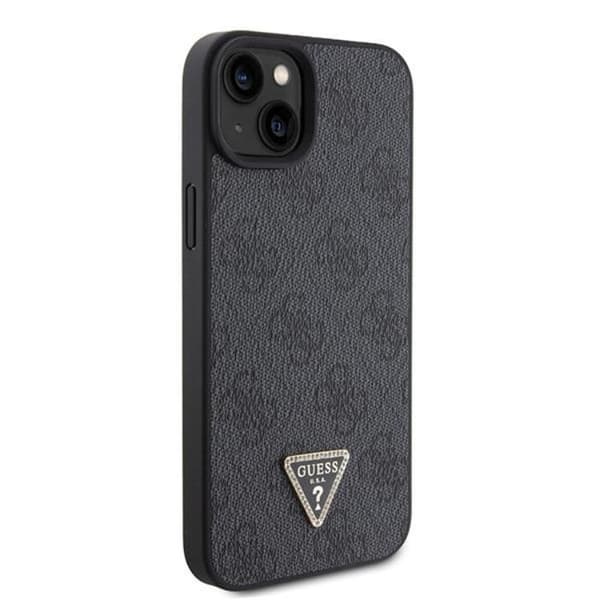 Guess iPhone 15 Plus Mobilskal Crossbody 4G Metal Logo - Sort Black