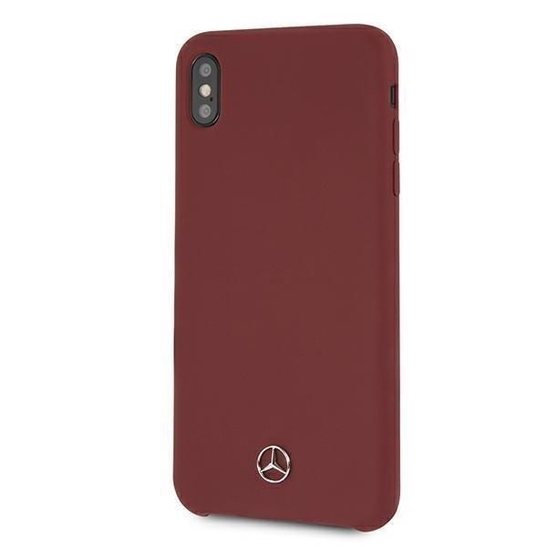 Mercedes Silicone Line Cover iPhone Xs Max - Rød Red