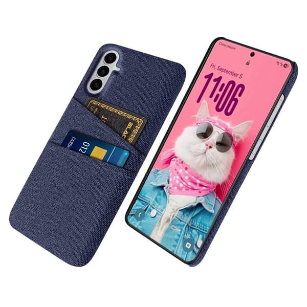 Mobilskal till Samsung Galaxy S26 / S26 Pro Kläde + Hård PC - Blå