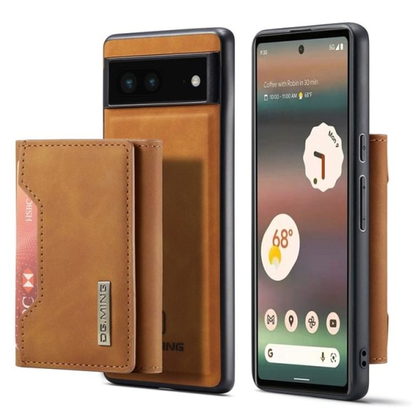 DG.MING Google Pixel 6a Wallet Case Aftagelig 2-i-1 M2 - Br