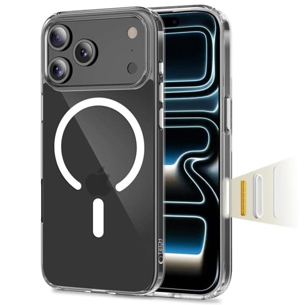 Tech-Protect Telefontaske til iPhone 17 Pro Magsafe Flexair Hybrid - Klar Transparent