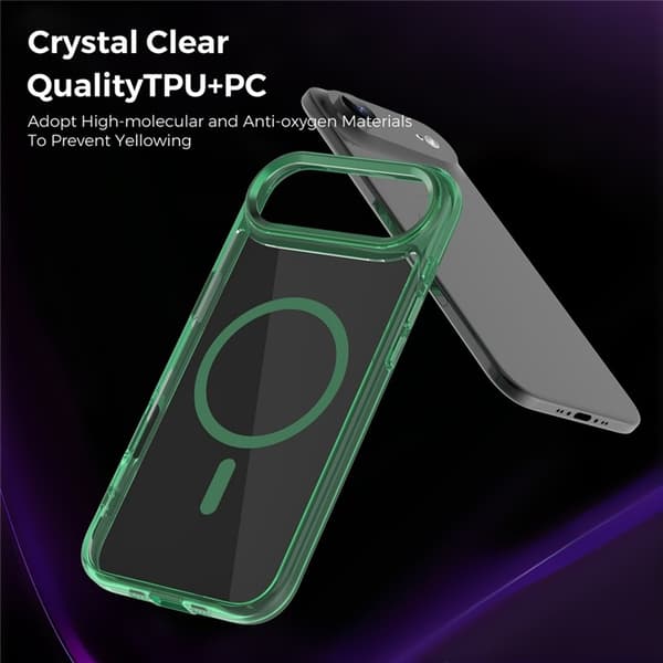 Mobilskal till iPhone Air MagSafe TPU+PC - Transparent Grön Grön