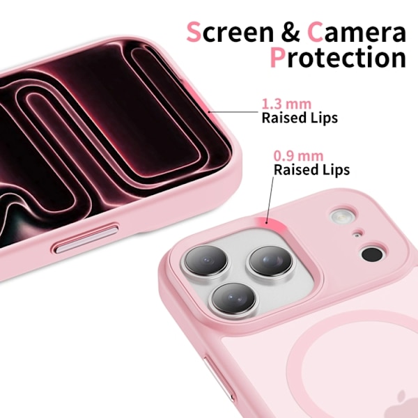 Tech-Protect telefontaske til iPhone 17 Pro Magsafe Magmat - Mat lyserød Rosa