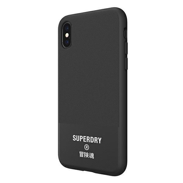 SuperDry muotoiltu kanvaskuori iPhone X / XS - musta