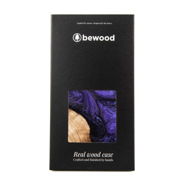 Bewood iPhone 14 Mobile Case Magsafe ainutlaatuinen violetti - violetti/musta