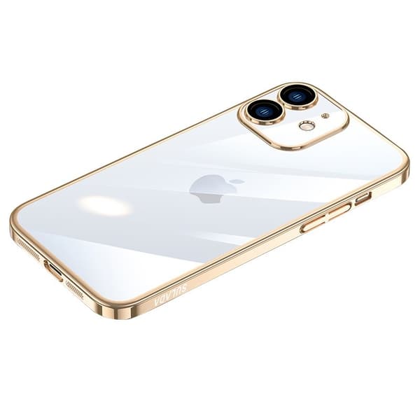 SULADA JINGJIA Mobilskal till iPhone 12 Hård PC Electroplating Guld