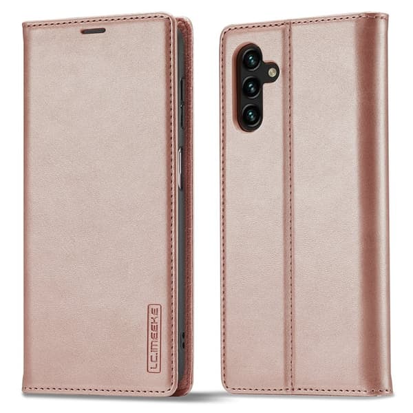 LC.IMEEKE Samsung Galaxy S25+ Plånboksfodral Konstläder - Roséguld