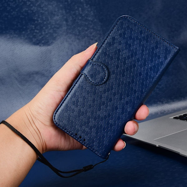 OnePlus Nord 5 Plånboksfodral Dot Pattern Imprint - Mörkblå Blå