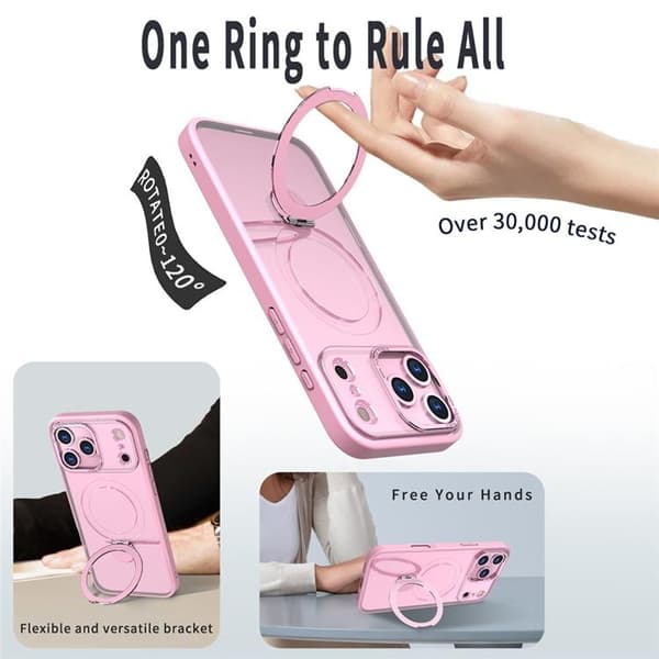Mobilskal till iPhone 17 Pro Max MagSafe Rotating Kickstand Rosa