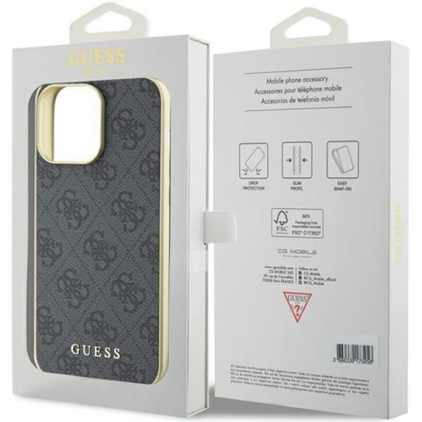 Guess iPhone 15 Pro Max -puhelinkuori 4G Charms -kokoelma - Harmaa