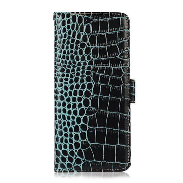 iPhone 17 Plånboksfodral Äkta Läder Crocodile - Grön Grön