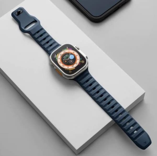 Apple Watch 4/5/6/7/8/SE (38/40/41mm) Rugged Band - Blå Blå