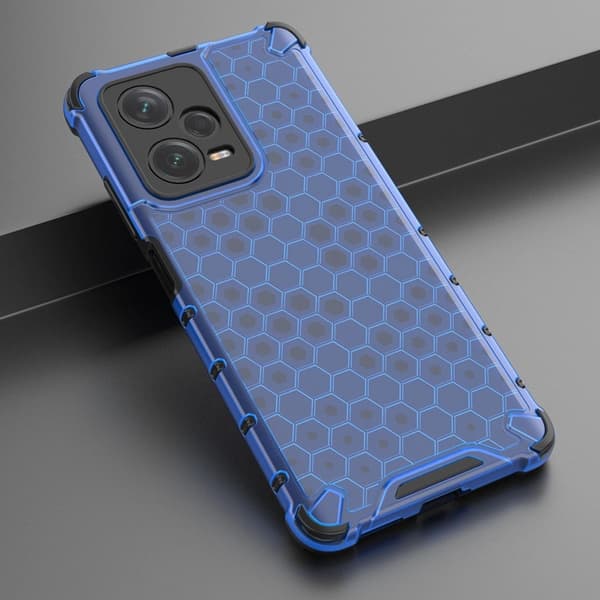 Mobilskal till Xiaomi Redmi Note 12 Pro Plus Hybrid Honeycomb - Blå