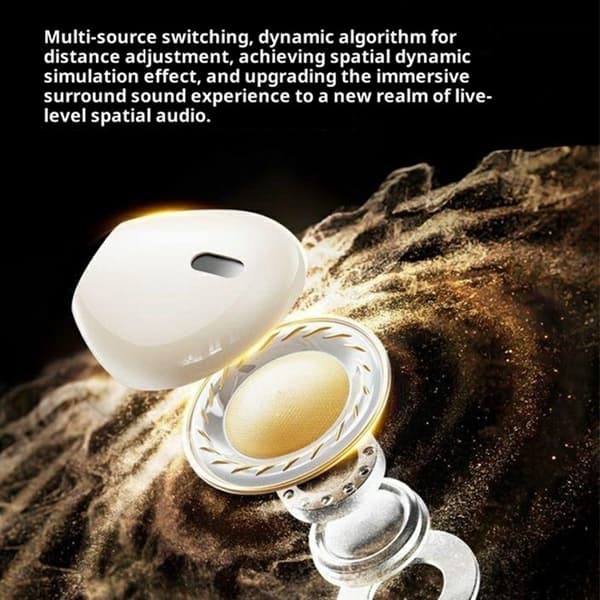 AIGO TWS Trådlösa Bluetooth-Hörlurar Semi-In-Ear Smart Touch TJ07 Beige