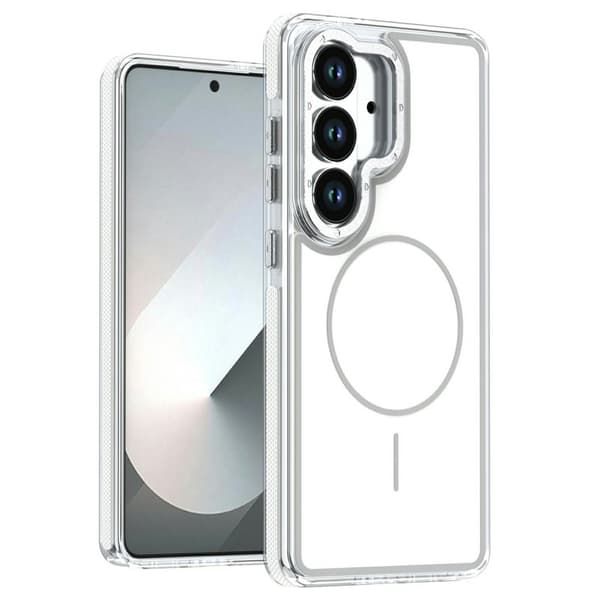 Mobilskal för Samsung Galaxy S26 Plus Magnetiskt Shockproof TPU PC - Vit