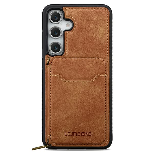 LC.IMEEKE Plånboksfodral för Samsung Galaxy S26 Plus Magnetiskt PC + TPU - Brun