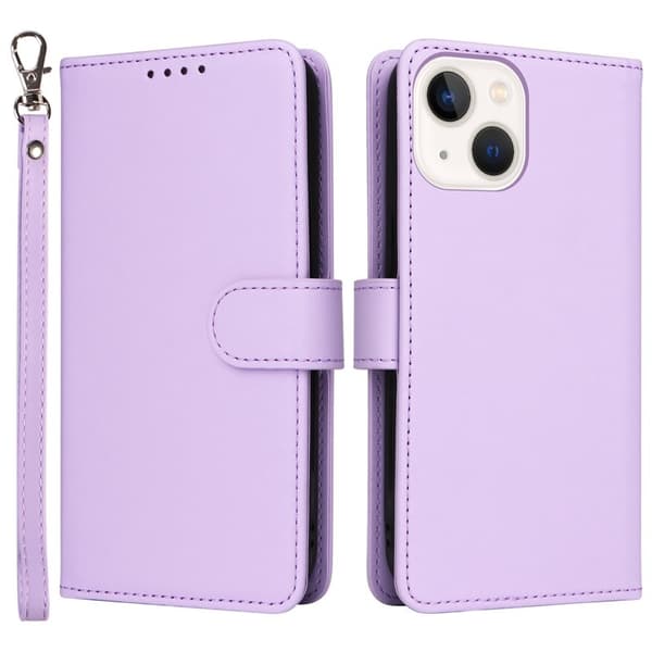 BETOPNICE iPhone 14 Plus Plånboksfodral - Avtagbart Konstläder - Lila