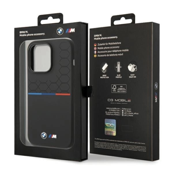BMW iPhone 15 Pro Max Mobilskal Magsafe M Silikon Pattern