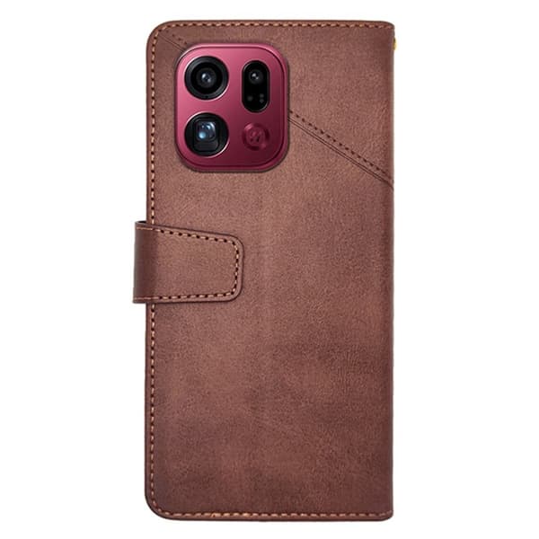 IDEWEI Oppo Find X9 Pro Plånboksfodral Konstläder Ställ - Brun