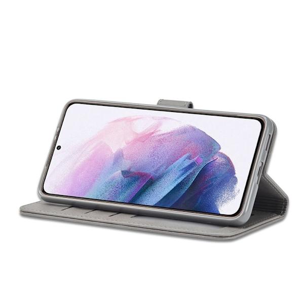 LC.IMEEKE Samsung Galaxy S21 Plånboksfodral i Konstläder - Grå