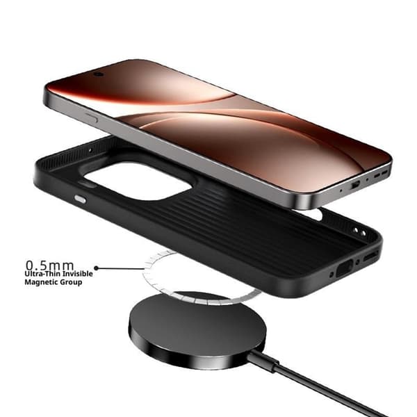 ABEEL Mobilskal till Oppo Find X9 Pro Plast Äkta Läder - Blå