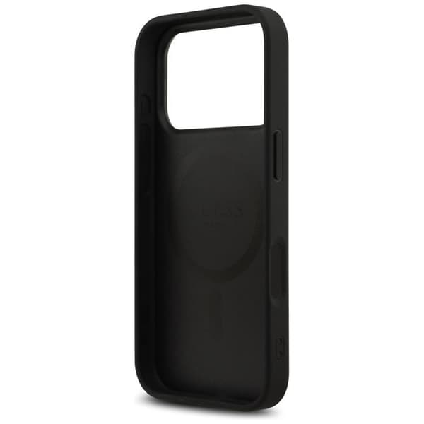 Guess telefontaske til iPhone 17 Pro MagSafe 4G trykte striber - sort Svart