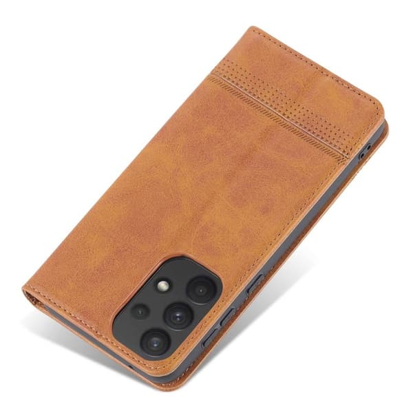AZNS Samsung Galaxy A73 5G Plånboksfodral Konstläder - Brun