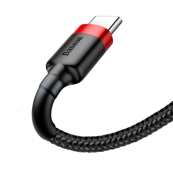 Baseus USB-C till USB-A kabel Cafule 2m - Svart/Röd Svart