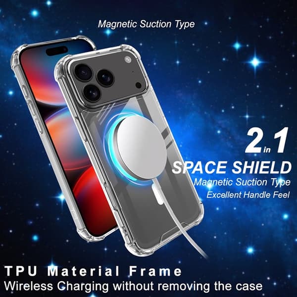 IMAK Mobilskal till iPhone 17 Pro MagSafe Shockproof - Clear Transparent