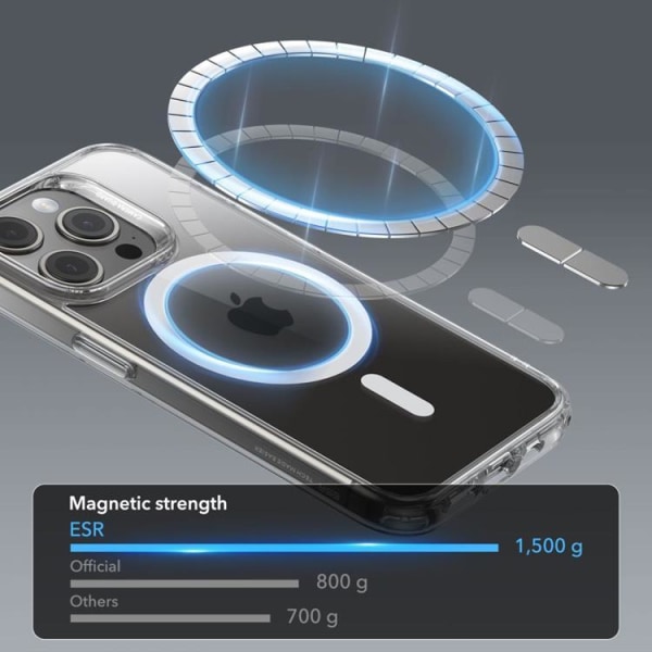 ESR iPhone 15 Pro Max Mobilskal Magsafe CH Halolock - Clear