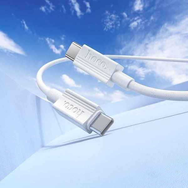 HOCO USB-C til USB-C 60W 1m Kabel 3A X107 - Hvid Vit