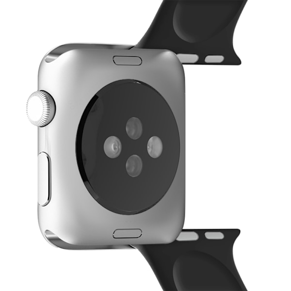 Puro Apple Watch 42/44/45/49 mm Armband Silikon - Svart Svart