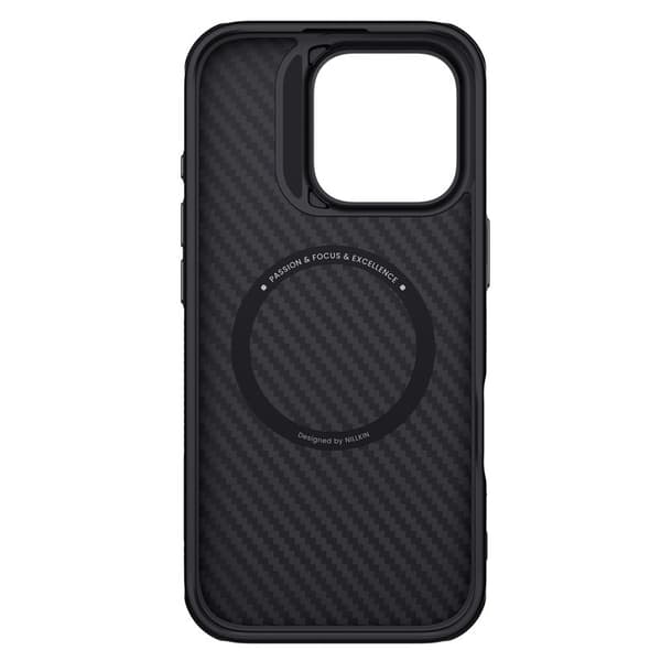 NILLKIN Mobilskal till iPhone 16 Pro Magnetiskt Kolfiber TPU + PC Guld