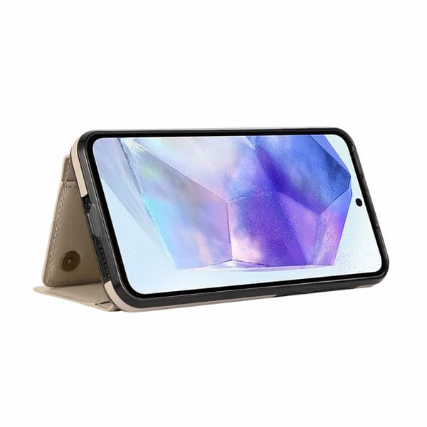 Plånboksfodral för Samsung Galaxy S26 Plus Konstläder Kickstand - Beige