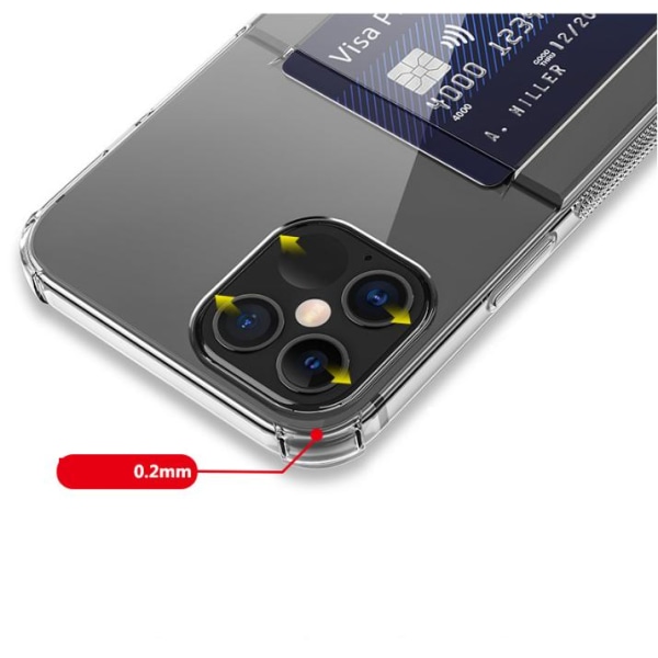 Flexicase Skal med Kortplats iPhone 13 Pro - Clear