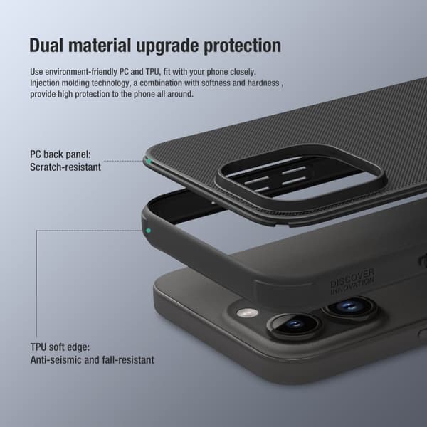 NILLKIN Super Frosted Shield Pro Mobilskal till iPhone 15 Pro Blå