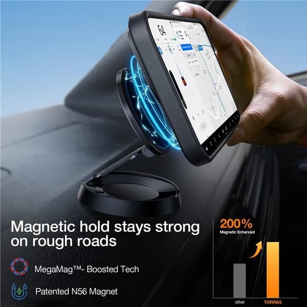TORRAS Mobilskal till iPhone 16 Pro Magsafe Kickstand - Svart