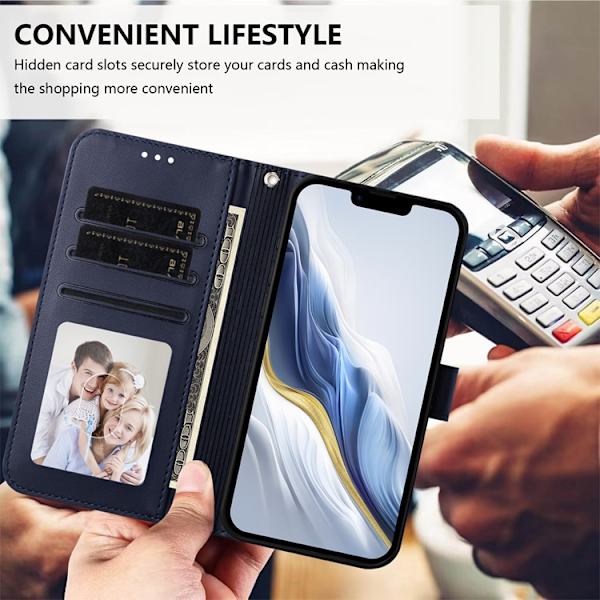iPhone Air Plånboksfodral Läder med Handledsrem Blå