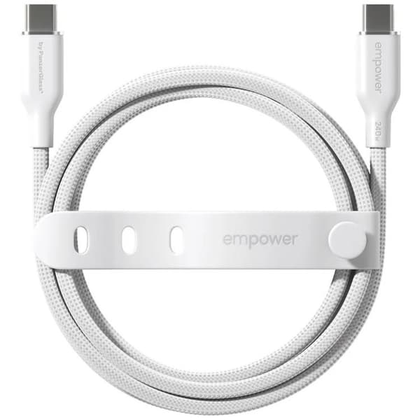 Empower by PanzerGlass USB-C til USB-C 240W kabel 1.2m Racing Silver