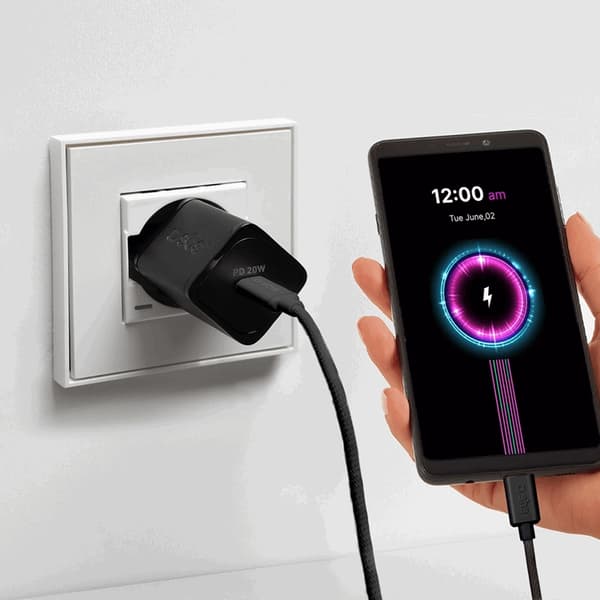 SBS USB-C - USB-C Kabel 1.5m 60W Braided - Svart