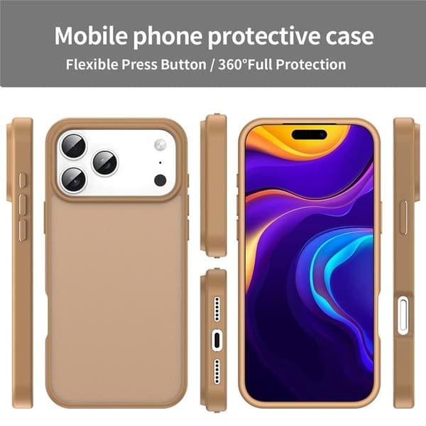 Mobilskal till iPhone 17 Pro Max Skin Touch Matte - Guld Guld