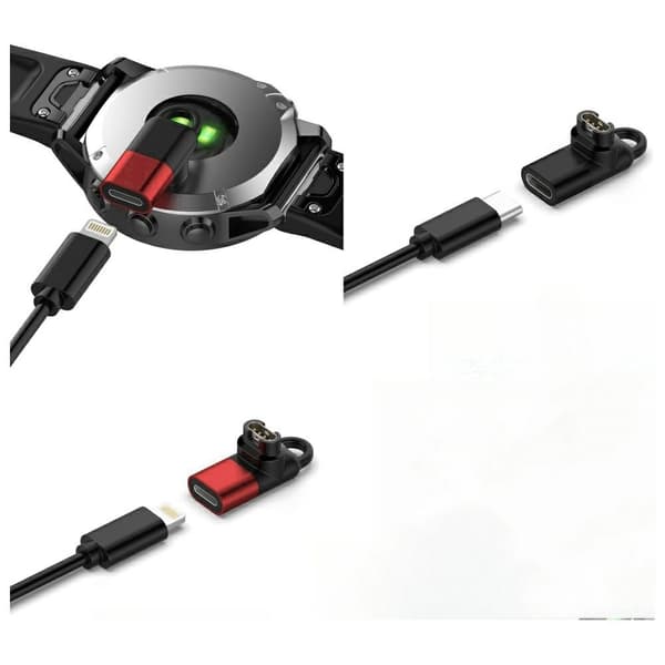 Beline Lightning Adapter til Garmin ure - Rød