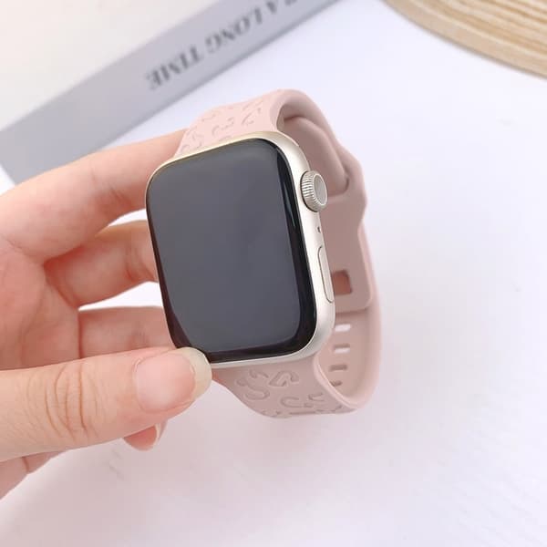Apple Watch (38/40/41mm) Armband Leopard Texture - Rosa Rosa