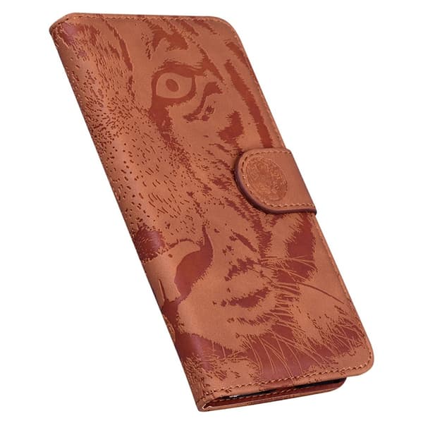 Sony Xperia 1 VII Konstläder Plånboksfodral Tiger Print - Brun Brun