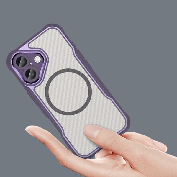 Mobilskal till iPhone 16 Plus MagSafe Silikon Leading - Lila Lila