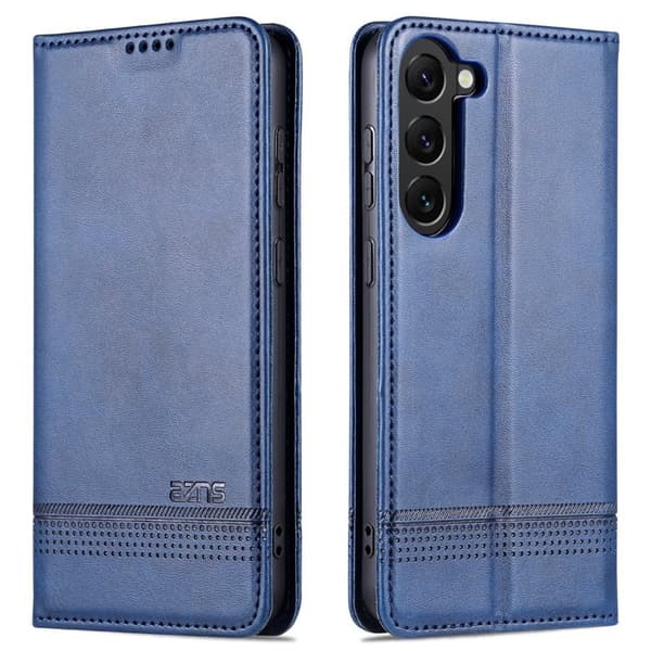 AZNS Samsung Galaxy S24 Plånboksfodral Konstläder - Blå