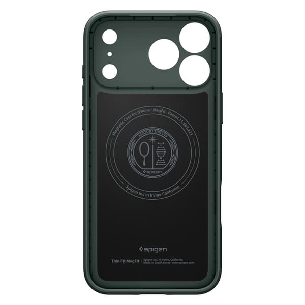Spigen telefontaske til iPhone 17 Pro Magsafe Thin Fit - Abyss Green Grön